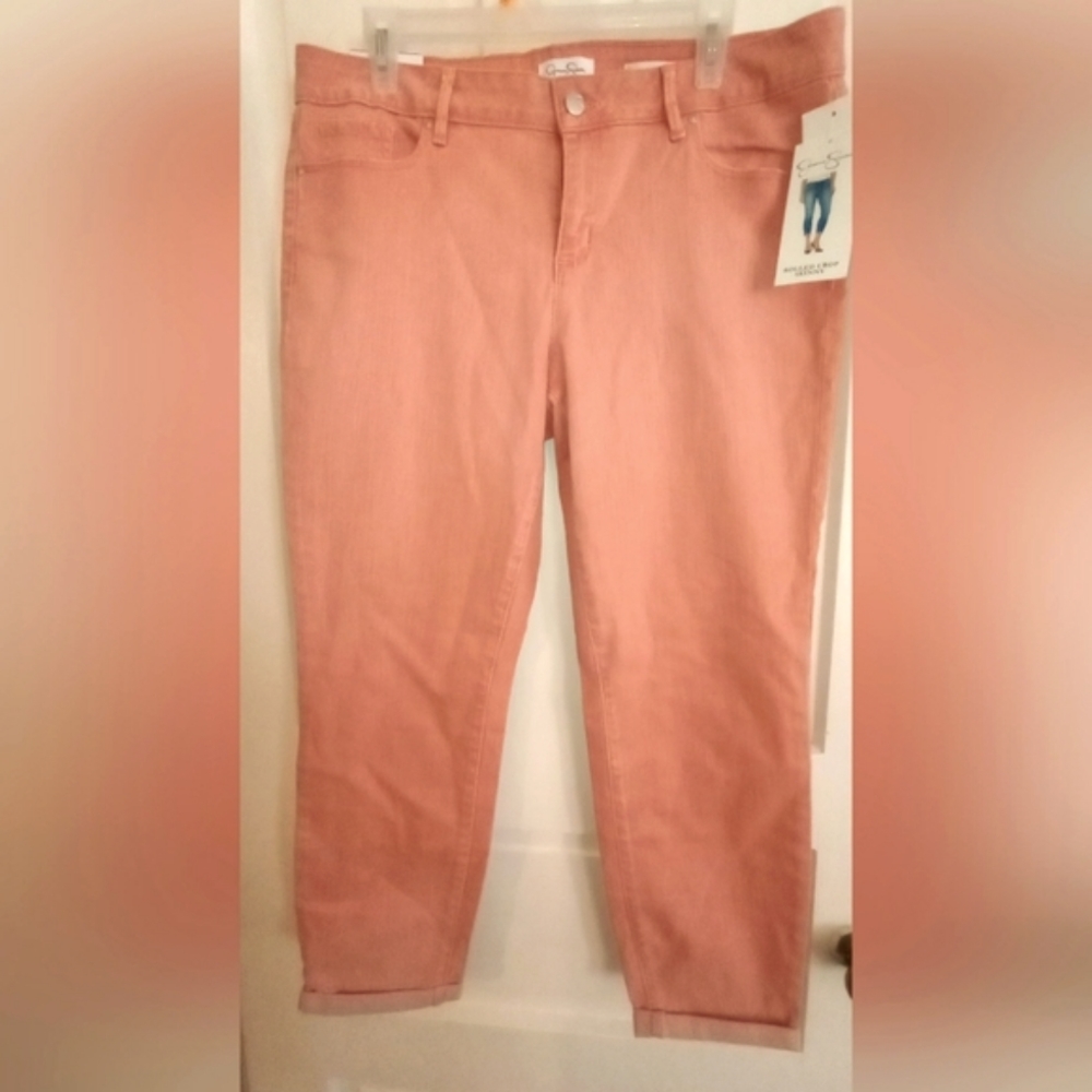 Jessica Simpson Rolled Cropped Stretch Jeans